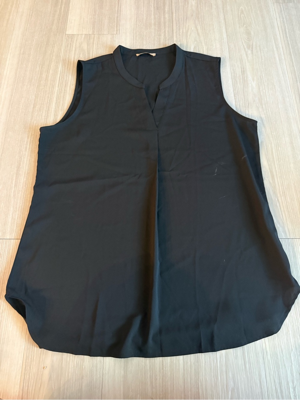 Sleeveless Black V-Neck Women's Top